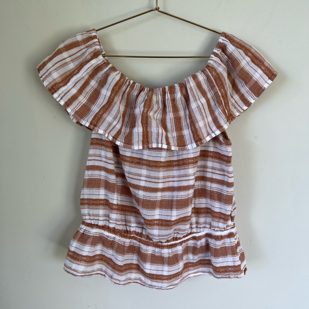 WRANGLER retro off the shoulder blouse L
